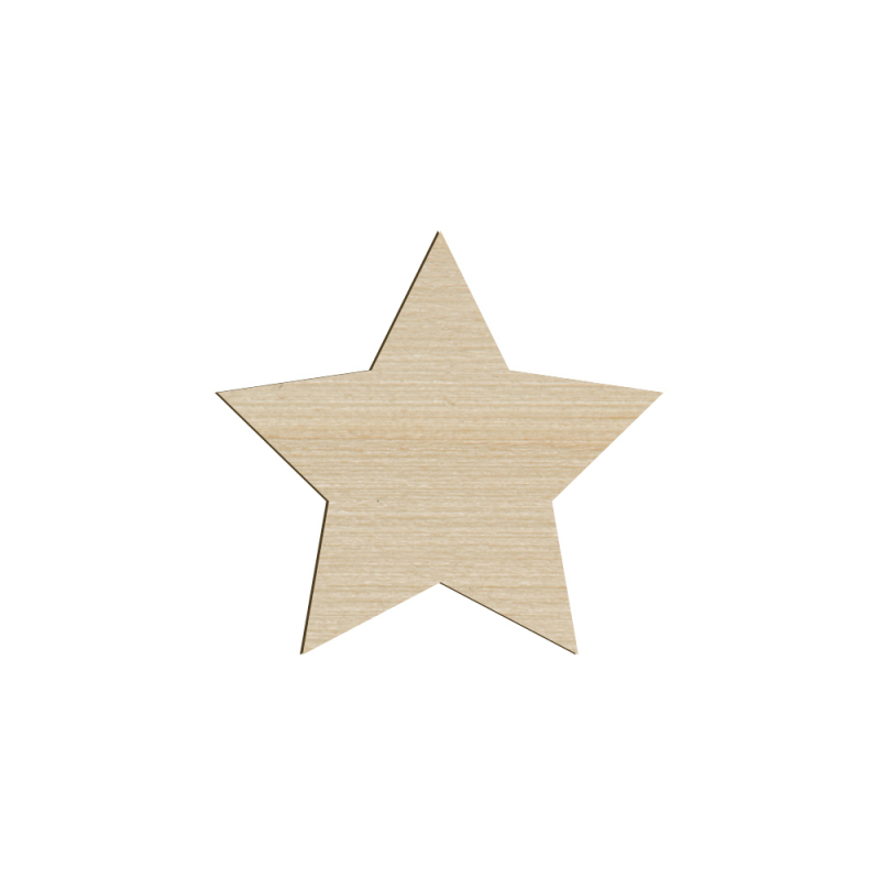 Forme étoile en bois à décorer hauteur 5, 8 ou 12 cm pour vos loisirs  créatif