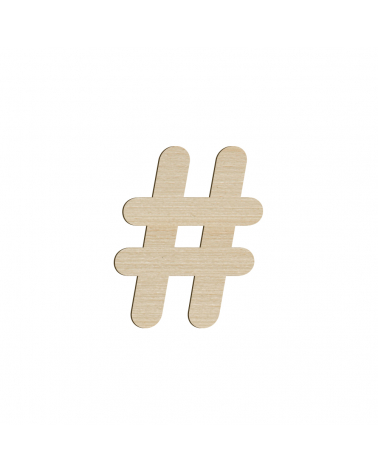 Hashtag en bois loisir créatif