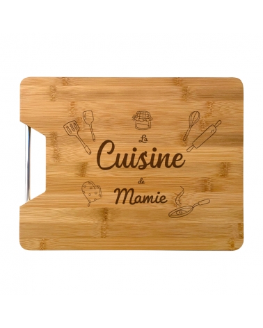 planche à découper en bois gravé