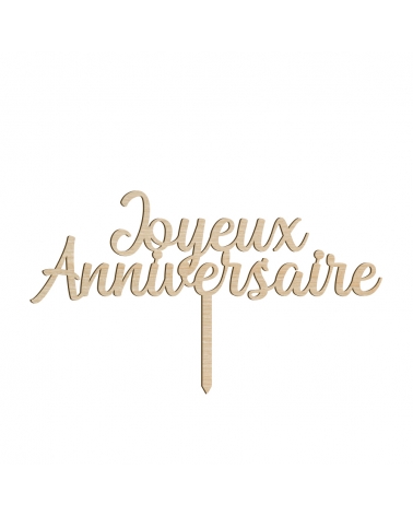 Décoration pour gâteau, cake topper, déco anniversaire en bois