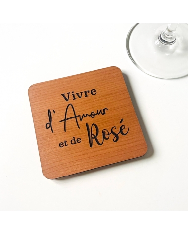 dessous de verre en bois